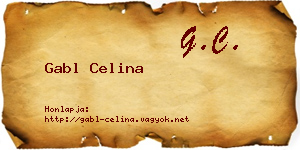 Gabl Celina névjegykártya